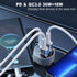72W USB C Car Charger, 3 Ports 12V USB Charger Dual QC3.0 and 36W PD Metal Mini Fast Car Charger Adapter with LED Voltmeter for 12V~24V Vehicles (...