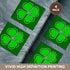3dRose Lucky Green Shamrock - Ceramic Tile Coasters, Set of 4 (CST_77561_3)...
