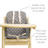 Messy Me High Chair Cushion for Wooden High Chairs - Easy to Fit Seat Pad - Fully Wipe Clean Baby Cushion Cover to Keep Baby Comfortable at mealti...