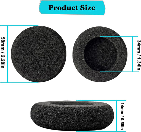 Ear Cushions for Plantronics Headset, Ear Pad Replacement Headphones Earpads Designed for Plantronics Blackwire C320 3210 3220 3320 HW251N HW261N ...