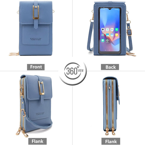 PORT&LOTUS Small Crossbody Handbags for Women PU Leather Cell Phone Purse Women's Handbags Shoulder Anti Theft Bags...