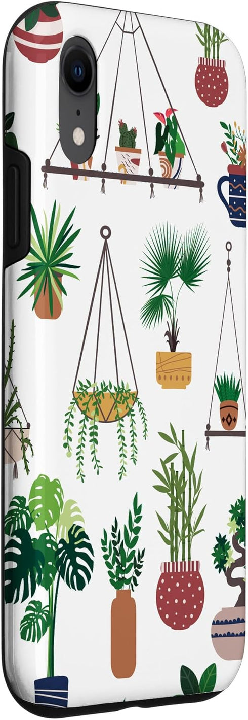 iPhone XR Indoor and Outdoor Plant Illustrations | Boho Nature Art Case...