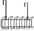 Coat Rack Wall Mounted Hook Rack Over The Door Hook Organizer 13 Hooks, Heavy-Duty Iron Wire Black...