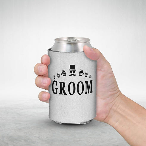 Shop4Ever Groom and Groom’s Drinking Team Member Can Coolie ~ Wedding Bachelor Party Beer Can Sleeve Coolers ~ (Member, Blk, 13 Pk)...