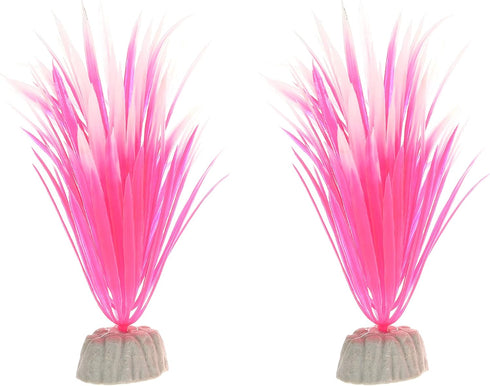 VOCOSTE 2 Pcs Aquarium Plastic Plants, Artificial Aquatic Plant for Fish Tank Landscape Plants Decoration, Pink, White...