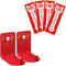 2 Pack Fire Extinguisher Holder and 4 Pieces Fire Extinguisher Sign Sticker, 20lb Fire Extinguisher Wall Hook Mount Bracket for Big and Small Fire...
