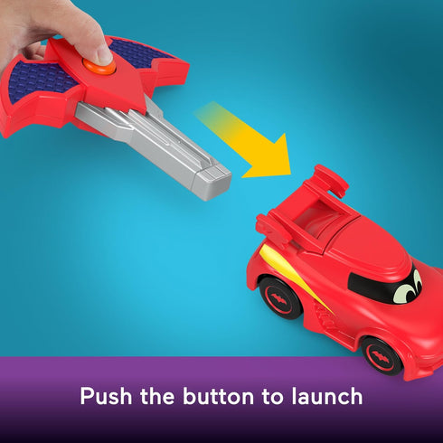 Fisher-Price DC Batwheels 1:55 Scale Toy Race Car Redbird Launching Vehicle with Crash Accessories for Ages 3+ Years...