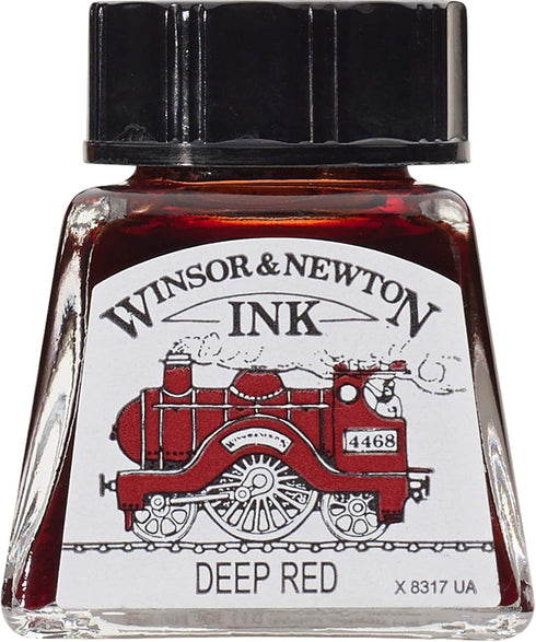 Winsor & Newton, Deep Red Drawing Ink, 14ml Bottle, Acrylic...