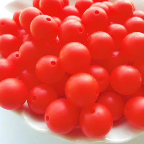 15mm Silicone Beads Bulk 100pcs Red Crafts Beads for DIY Bracelets Keychain Necklace Making Supplies, Bead Assortments & Bead Kit...