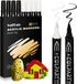 Dual Tip Acrylic Paint Pens Markers, 8 Pack Black & White Paint Pens for Wood, Canvas, Stone, Rock Painting, Glass, Ceramic Surfaces, DIY Art Supp...