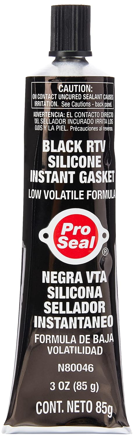 PRO SEAL RTV Silicone Sealant,3 oz Tube,Black (80046)...