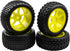 4Pcs HIRCQOO OD 88mm/3.46" Front Rear Rubber Tire Tyre & Plastic Wheel Rims 12mm Hex Compatible with Redcat Shockwave HPI HSP ExceedRC Kyosho 1/10...