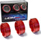 iJDMTOY Compatible with Subaru WRX, STI, Impreza, Forester, XV Crosstrek, 3pc Red Anodized Aluminum AC Climate Control Turner Cover Rings...
