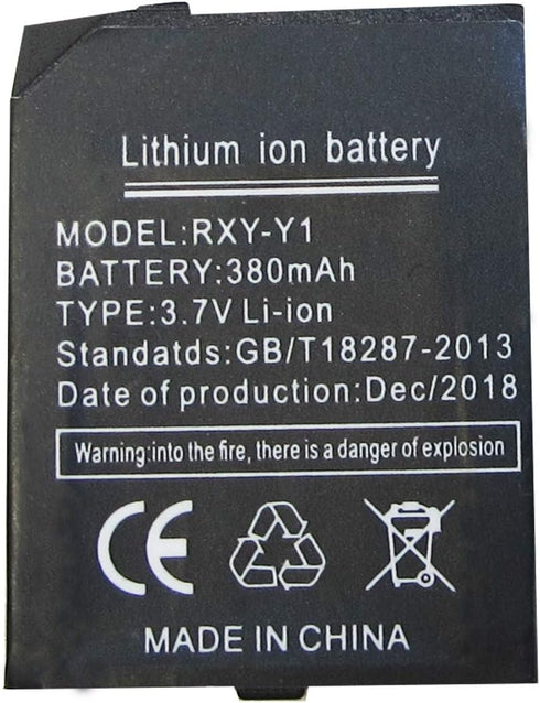 RYX-Y1 Smart Watch Battery Y1 Battery for Smart Watch Phone 380mAh Battery for Y1 Long Standby Standby Battery...