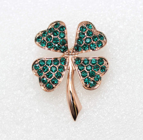 Faship Green Shamrock Clover Leaf Pin Brooch St Patricks Day...