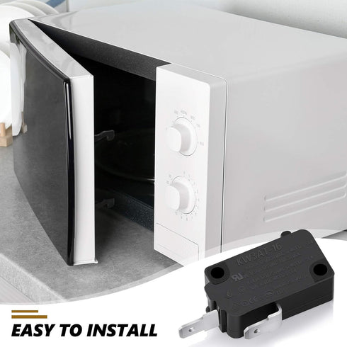 4 Pieces Microwave Oven Door Switches KW3AT-16 Switches Replacement Parts Compatible with SZM-V16-FD-63 SZM-V16-FA-63 3B73362F PS3522738, Switches...