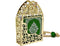Islam Car Rear Mirror Mini Hangers - Islamic Ornament Al-Quran Ramadan Eid Muslim Car Décor Hanging Charm Decor Interior Accessories (Gold - Green...