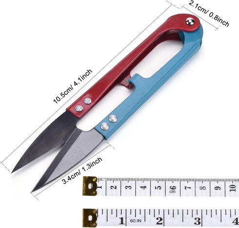 ESHATO 12 Pack Sewing Scissors for Fabric, 4.1inch Mini Small Snips Trimming Nipper, Yarn Thread Craft Scissors Cutters, Great for Office Home Sch...