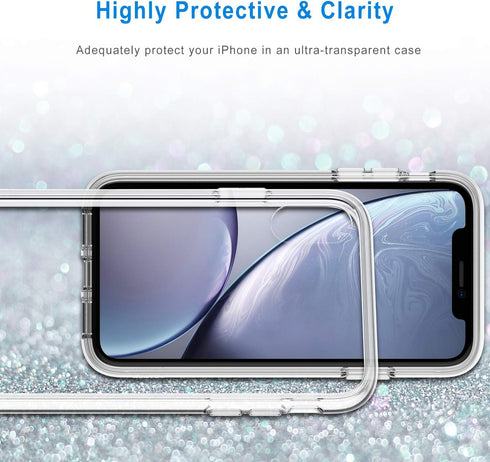 JETech Case for iPhone XR 6.1-Inch, Non-Yellowing Shockproof Phone Bumper Cover, Anti-Scratch Clear Back (Clear)...