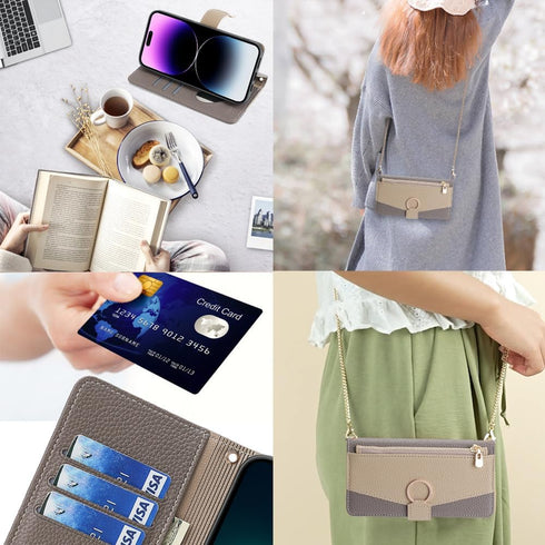 Asuwish Phone Case for iPhone 14 Pro Max 6.7 inch Wallet Cover and Mirror Flip Cover Ring Card Holder Crossbody Strap Stand Cell iPhone14promax 5G...