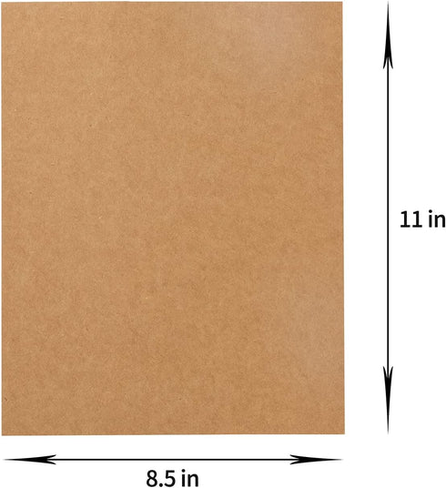 20 Sheets Colored Thick Paper Cardstock Blank for DIY Crafts Cards Making, Invitations, Scrapbook Supplies (Brown Kraft, 8.5 x 11 inches)...