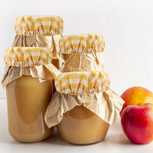 4pcs Cloth Covers for Sourdough Starter Jar, Plaid Cotton Cloth Cheese Bread Fermentation Jar Covers Elastic Unbleached Reusable Cloth lid Cover S...