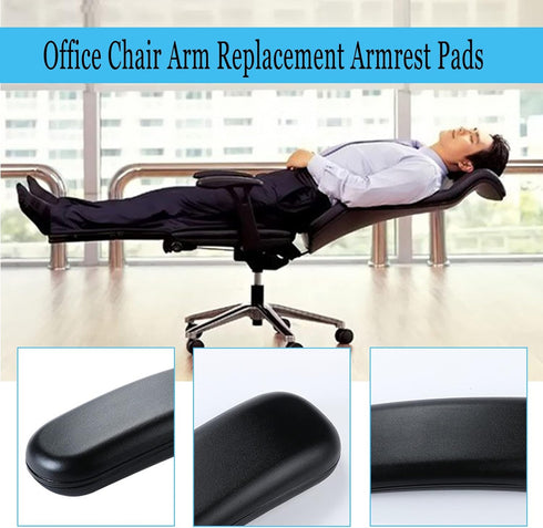 Office Chair Arm Replacement Armrest Pads (Set of 2) Oval Shaped Office Chair Parts Arm Rest for Desk Chair with Mounting Hole Patterns Screws...