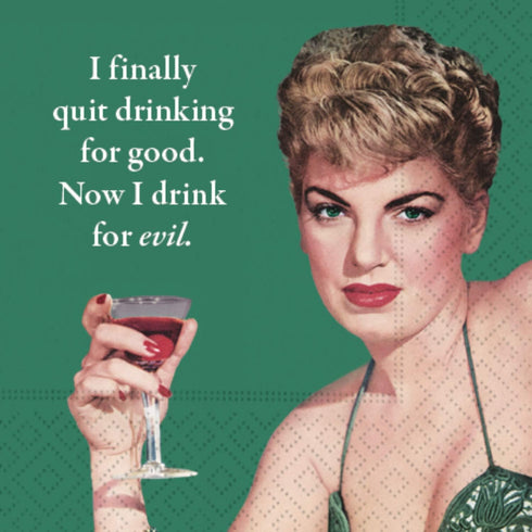 Retro Cocktail Napkin for Women and Men - Humorous Ephemera Gift Box Variety Pack 40 Total Napkin...