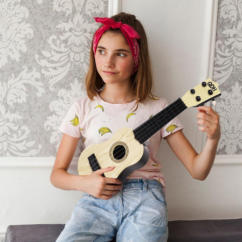 Kids Toy Ukulele Kids Guitar Musical Toy 17 Inch 4 String Mini Guitar with Pick Educational Learning Musical Instrument Toy for Ages 3-12 Children...