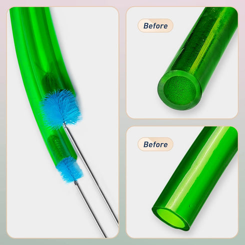 67Inch Flexible Drain Brush, Nylon Cleaner Double Ended Elastic Hose Pipe, 4 PCS Straw Cleaning Brush for Fish Tank Glass Tube Home Kitchen...
