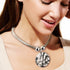 Silver Hammered Metal Statement Necklace Set with Lobster Clasp Closure, Disc Coin Necklace Circle Necklace Chunky Necklaces for Women 2022 Summer...
