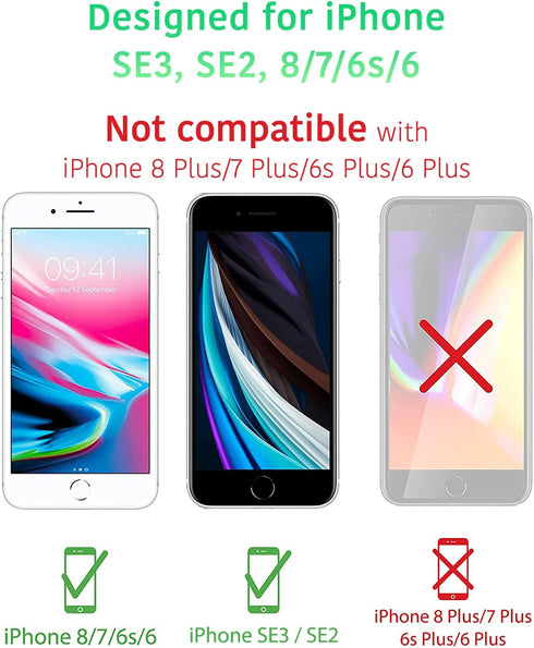 TALK WORKS Tempered Glass Screen Protector for iPhone SE3/SE2/8/7/6S/6 - Case Compatible, Anti-Glare, Smudge & Crack Proof, Ultra Thin (Pack of 3)...
