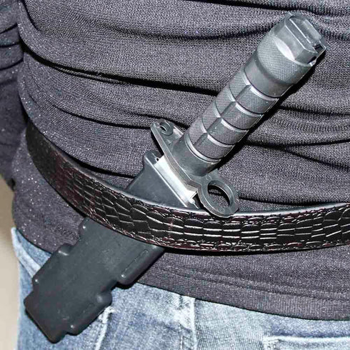 Prop Knife Fake Knife Toy Knife for Kids Harmless Safe Fake Knife for Halloween Party 10 Inch (Black with scabbard)...
