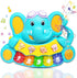 Baby Piano Toys 6 to 12 Months Early Learning Baby Girl Toys 6 to 12 Months Elephant Piano Keyboard Toys Infant Toys for 6-12-18 Month Light Up Mu...