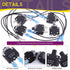 Swpeet 20Pcs 30Amp Thermal Circuit Breaker with 19cm 6.3mm Female Spade Terminals Wire Leads and Waterproof Button Caps Kit, Waterproof Push Butto...