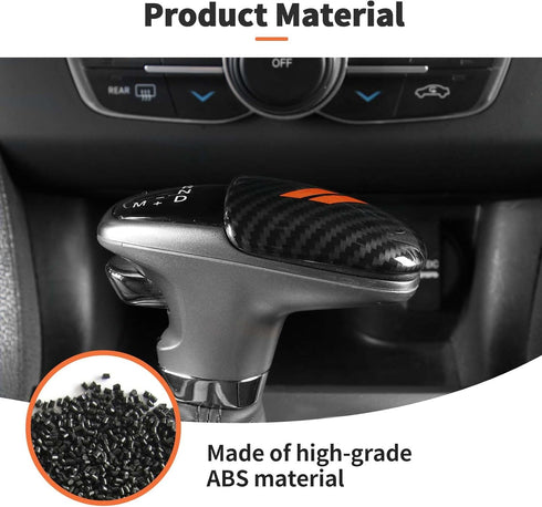 Voodonala for Challenger Gear Shift Shifter Knobs Cover Trim for 2015-2024+ Dodge Challenger Charger 2018-2024+ Durango Interior Accessories Orang...