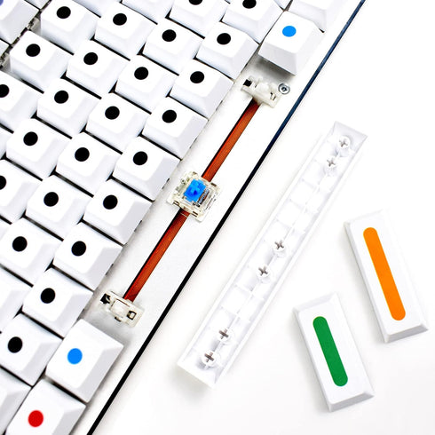 MOLGRIA Keycaps, GMK Dots White 129 Set for 60/65/80/100 percent Keyboard, Custom PBT Cherry Profile KeyCaps for Gateron Kailh Cherry MX 104/87/71...