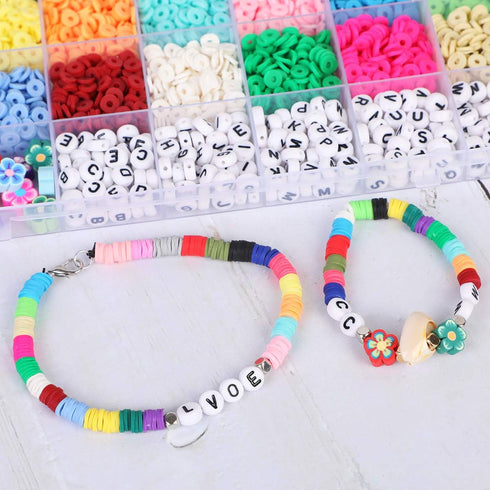DoreenBow Letter Beads Acrylic Alphabet Number Beads,5162PCS Jewelry Making Supplies DIY Crafts,with 3 Roll Elastic String Cord for Jewelry Making...