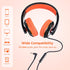 rockpapa Comfort+ Kids Headphones with Microphone and Volume Control, Boys Girls Student Over-Ear Headphones Wired for School Classroom Laptop PC ...