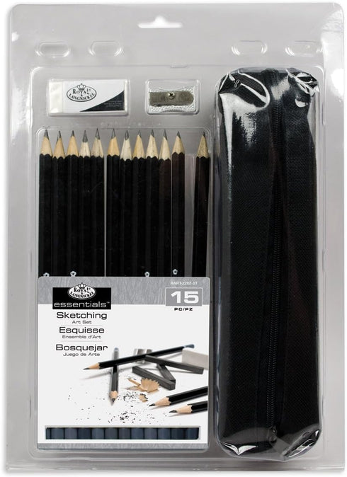 ROYAL BRUSH Clamshell Art Sketching Pencil with Case, 15 Teile Zeichnen Set...