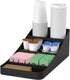 Mind Reader Cup and Condiment Station, Countertop Organizer, Coffee Bar, Kitchen, Stirrers, 7.25"L x 15.5"W x 5.25"H, Black...