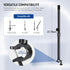 NEEWER Overhead Camera Mount Arm with Phone Clip, 22"/56cm 180°&360° 2 Section Flexible Holding Arm for Desk Stand, Fits 0.87"-1.1" Tube, 5.5lb/2....