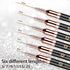 Etercycle Nail Art Liner Brushes, 6pcs Striping Nail Gel Polish Painting Brush Set, Thin Nail Art Dotting Drawing Pen (5/7/9/11/15/25mm)...