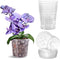 TRUEDAYS 6 Pack Orchid Pot with Saucers Garden Pot 5 Inch Clear Plastic Plant Pots with Drainage Holes for Indoor Outdoor Plants...