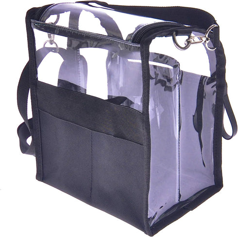 Trave Medium Makeup Brush Buddy Makeup Brush Holder Bag Cosmetic Kits Beauty Accessories Storage Organizer Bag with 4 Dividers & Shoulder Straps...