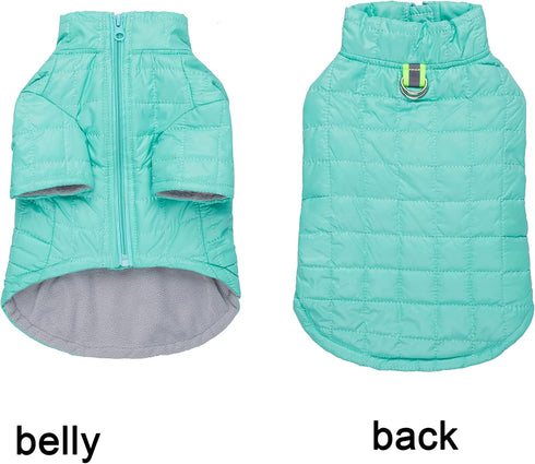 Winter Small Medium Dog Coat Windproof,High Collar Dog Jacket Cotton-Padded for Puppy Cat Doggie Pets Dog Clothes Apparel Clothing with Zipper and...