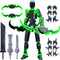 Preassembled Black T13 Action Figure with Multiple Accessories,3D Printed Multi-Jointed Titan 13 Figure,Dummy 13 Desktop Decorative Toy...