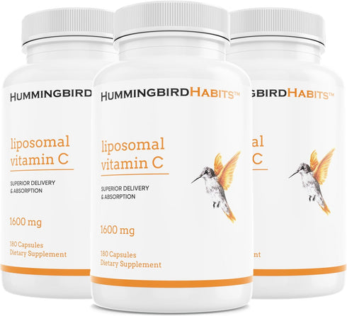 Liposomal Vitamin C 1600mg, High Absorption Vitamin C for Immune Support, Fat Soluble VIT C Antioxidant Supplement for Collagen Synthesis, Joint S...