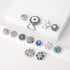 MJartoria Interchangeable Snap Buttons Centerpiece Rhinestone Eye Glass Holding Brooch (12pcs Blue-Rhinestone)...