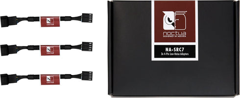 Noctua NA-SRC7, 4 Pin Low-Noise Adaptor Cables for PC Fans (Black)...